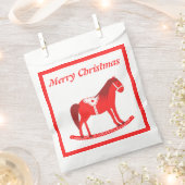Scandinavisch Kerst Rocking Horse Custom Bedankzakje (Geknipt)