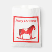 Scandinavisch Kerst Rocking Horse Custom Bedankzakje (Voorkant)