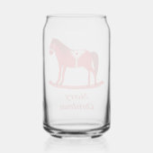 Scandinavisch Kerst Rocking Horse Custom Blikvorm Glas (Achterkant)