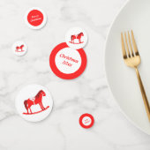 Scandinavisch Kerst Rocking Horse Custom Confetti (Groep)