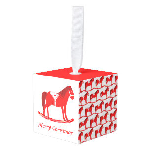 Scandinavisch Kerst Rocking Horse Custom Decoratie