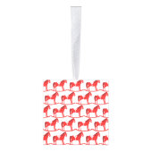 Scandinavisch Kerst Rocking Horse Custom Decoratie (Rechts)