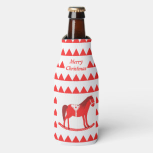 Scandinavisch Kerst Rocking Horse Custom Flesjeskoeler