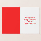 Scandinavisch Kerst Rocking Horse Custom Folie Kaarten (Binnen)