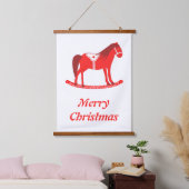 Scandinavisch Kerst Rocking Horse Custom Hangend Wandkleed (Slaapkamer)