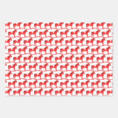 Scandinavisch Kerst Rocking Horse Custom Inpakpapier Vel (Voorkant)