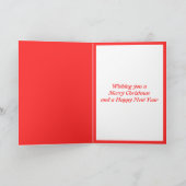 Scandinavisch Kerst Rocking Horse Custom Kaart (Binnen)