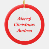 Scandinavisch Kerst Rocking Horse Custom Keramisch Ornament (Achterkant)