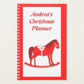 Scandinavisch Kerst Rocking Horse Custom Planner (Voorkant)