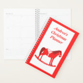 Scandinavisch Kerst Rocking Horse Custom Planner (Display)