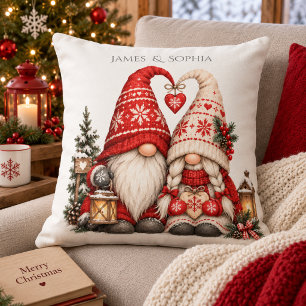 Scandinavisch Kerst Tomte Romantisch Paar Kussen