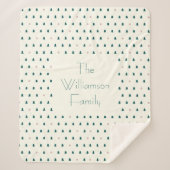 Scandinavisch kerstboompatroon gepersonaliseerd sherpa deken (Voorkant)