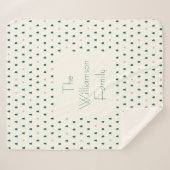 Scandinavisch kerstboompatroon gepersonaliseerd sherpa deken (Voorkant (horizontaal))