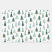 Scandinavisch Kerstboompatroon Inpakpapier Vel (Voorkant)