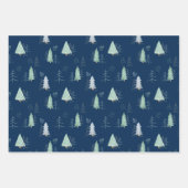 Scandinavisch kerstboompatroonpatroon inpakpapier vel (Voorkant 2)