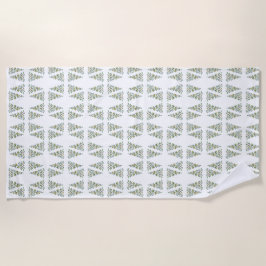 Scandinavisch kerstboompatroonpatroon strandlaken