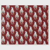 Scandinavisch kerstboomwerkpapier cadeaupapier (Vlak)