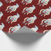 Scandinavisch kerstboomwerkpapier cadeaupapier (Hoek)