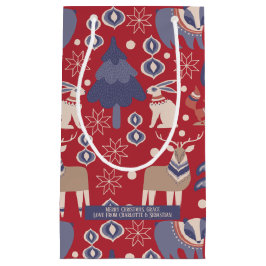 Scandinavisch kerstbos, gepersonaliseerd klein cadeauzakje