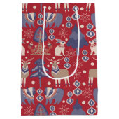 Scandinavisch kerstbos, gepersonaliseerd medium cadeauzakje (Achterkant)