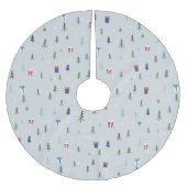 Scandinavisch kerstbos met sneeuw kerstboom rok (Voorkant)