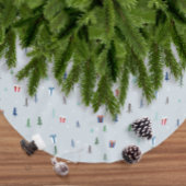 Scandinavisch kerstbos met sneeuw kerstboom rok