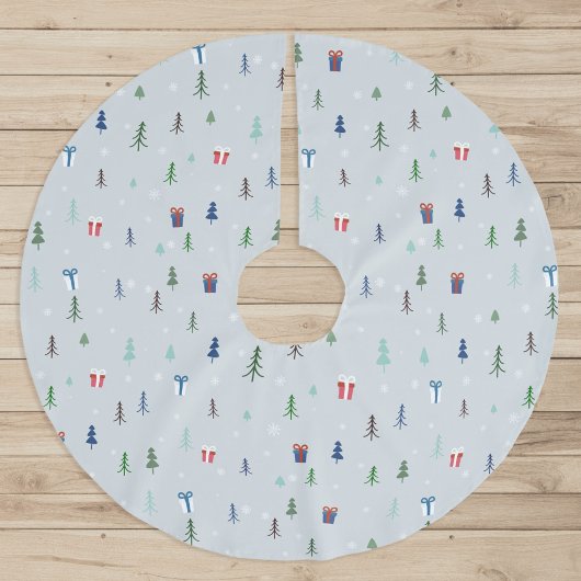 Scandinavisch kerstbos met sneeuw kerstboom rok