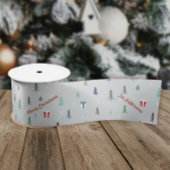 Scandinavisch kerstbos satijnen lint