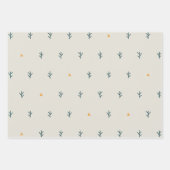 Scandinavisch kerstbotanisch inpakpapier vel (Voorkant 3)