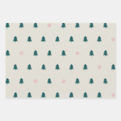 Scandinavisch kerstbotanisch inpakpapier vel (Voorkant 2)