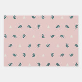 Scandinavisch kerstbotanisch inpakpapier vel (Voorkant)