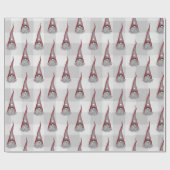 Scandinavisch kerstcadeaupapier met gnome cadeaupapier (Vlak)