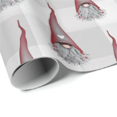 Scandinavisch kerstcadeaupapier met gnome cadeaupapier (Rol Hoek)
