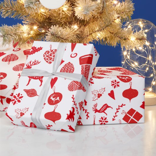 Scandinavisch kerstfeest cadeaupapier (Feestdagen)