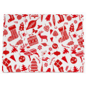 Scandinavisch kerstfeest groot cadeauzakje (Voorkant)