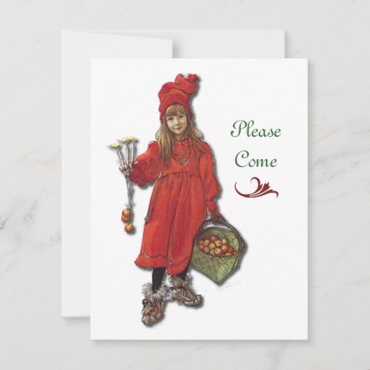 Scandinavisch kerstfeest kaart (Voorkant)