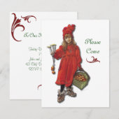 Scandinavisch kerstfeest kaart (Voorkant / Achterkant)