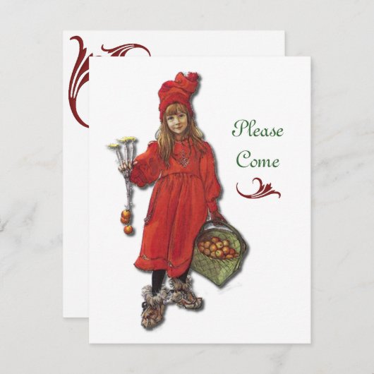 Scandinavisch kerstfeest kaart (Voorkant / Achterkant)