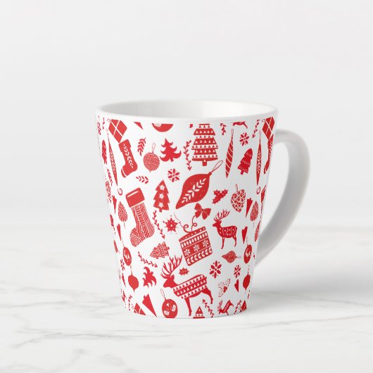 Scandinavisch kerstfeest latte mok (Rechterhoek)