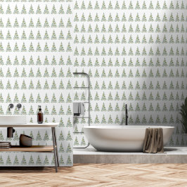 Scandinavisch kerstillustratie behang