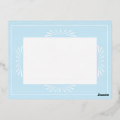 Scandinavisch kerstjaar blauw folie feestdagen briefkaart (Achterkant)