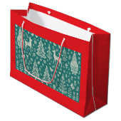 SCANDINAVISCH KERSTMIS PATROON CADOZAK GROOT CADEAUZAKJE (Voorkant Gekanteld)