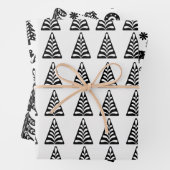 Scandinavisch kerstontwerp inpakpapier vel (In situ)