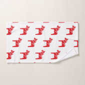 Scandinavisch kerstpaard Zweeds Dala paard Bad Handdoek (Handdoek)