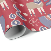 Scandinavisch kerstpatroon cadeaupapier (Rol Hoek)