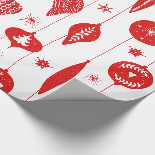 Scandinavisch kerstpatroon cadeaupapier (Hoek)