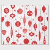 Scandinavisch kerstpatroon cadeaupapier (Vlak)