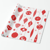 Scandinavisch kerstpatroon cadeaupapier (Uitgerold)