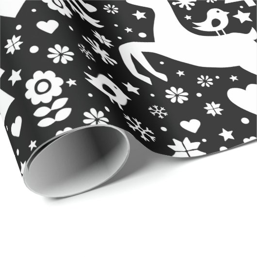 Scandinavisch kerstpatroon cadeaupapier (Rol Hoek)