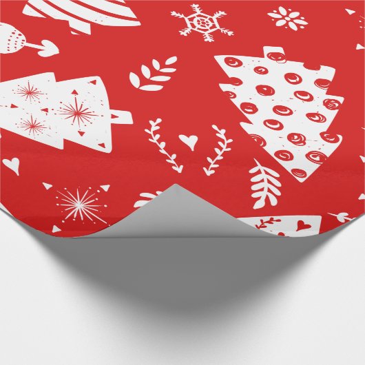 Scandinavisch kerstpatroon cadeaupapier (Hoek)